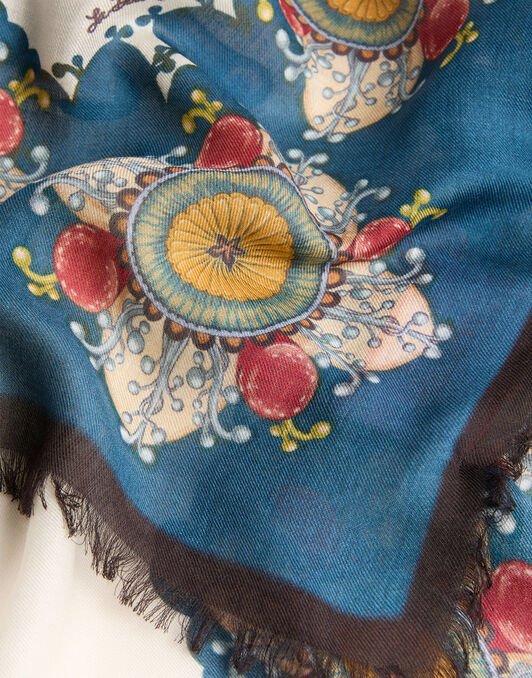 Foulard 140 La DoubleJ: Nucleus Placée Blue Foulard 140 La DoubleJ: Nucleus Placée Blue SCA0060MOS001