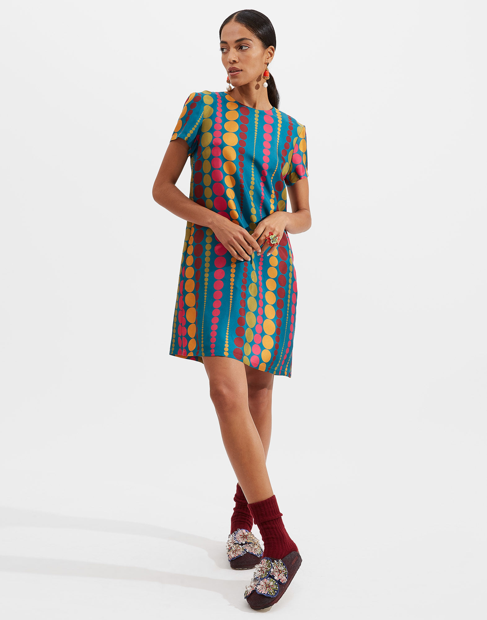 Mini Swing Dress La DoubleJ: Bubbles Mini Swing Dress La DoubleJ: Bubbles DRE0963SIL006