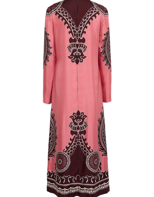 Long Sleeve Swing Dress La DoubleJ: Oltrarno Placée Pink DRE0231SIL006