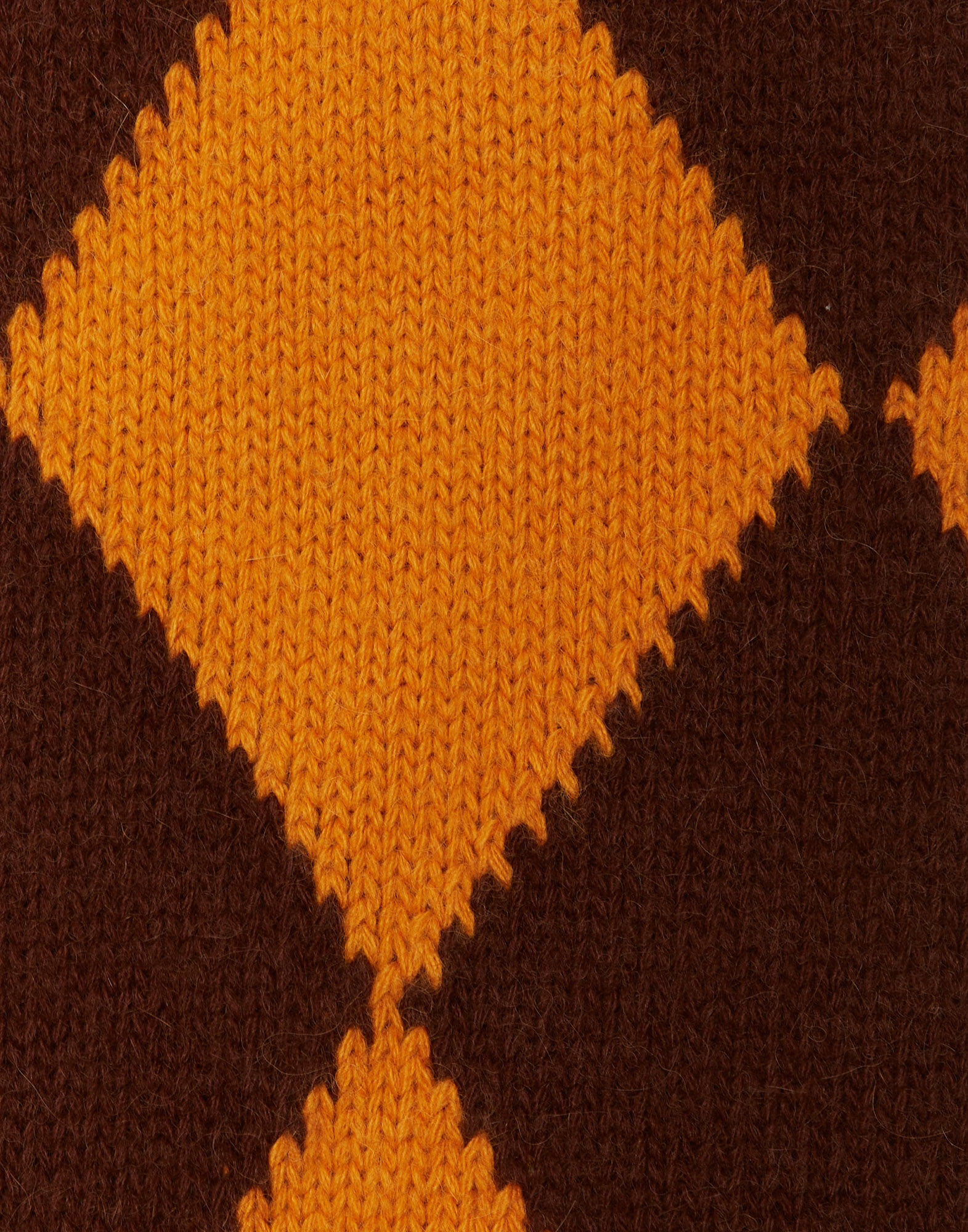 Argyle Scarf La DoubleJ: Yellow / Brown Argyle Scarf La DoubleJ: Yellow / Brown SCA0029KNI064