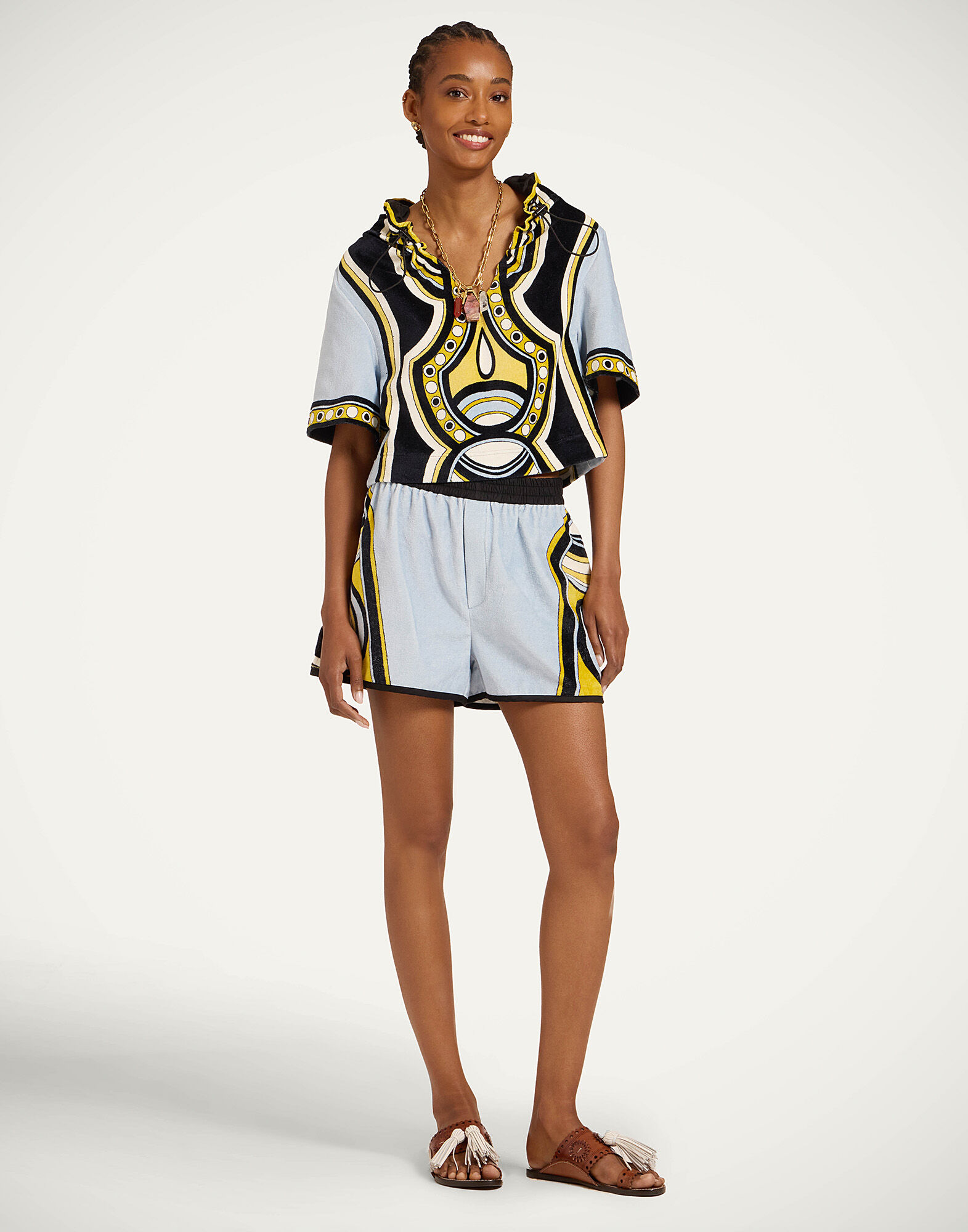 Pull-Up Shorts La DoubleJ: Sanctuary Placée Light Blue Pull-Up Shorts La DoubleJ: Sanctuary Placée Light Blue TRO0204JER084