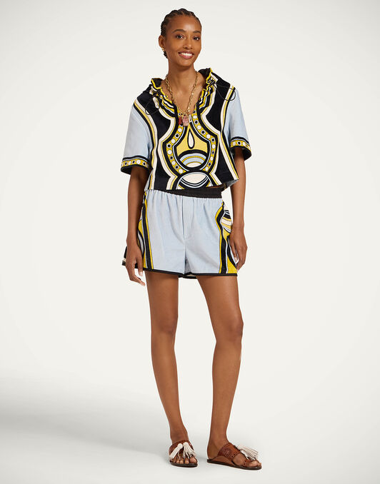 Pull-Up Shorts La DoubleJ: Sanctuary Placée Light Blue Pull-Up Shorts La DoubleJ: Sanctuary Placée Light Blue TRO0204JER084