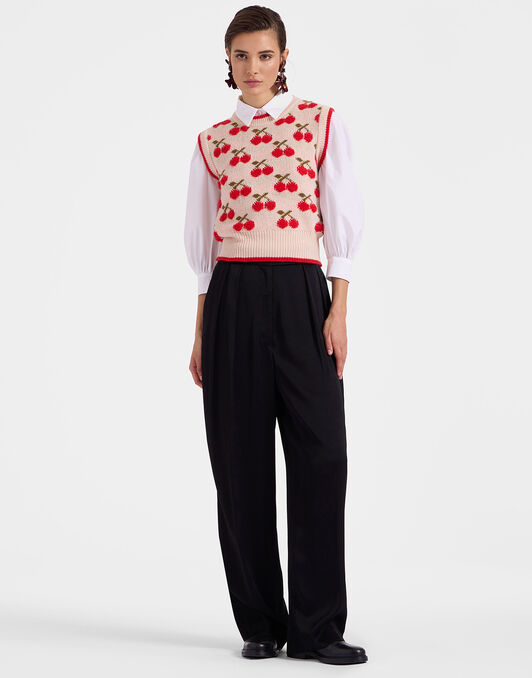 Cherry Vest La DoubleJ: Off White PUL0134KNI092