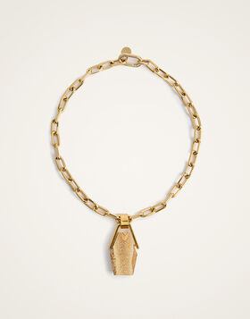Portal Necklace La DoubleJ: 24k Gold Plate & Jasper NEC0021BRA003