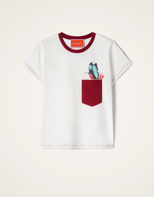 High Vibe Tee La DoubleJ: Butterbird White High Vibe Tee La DoubleJ: Butterbird White TSH0070JER079