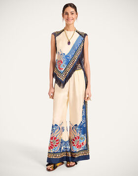 Palazzo Pants La DoubleJ: Lemuria Placée Blue TRO0026SIL006