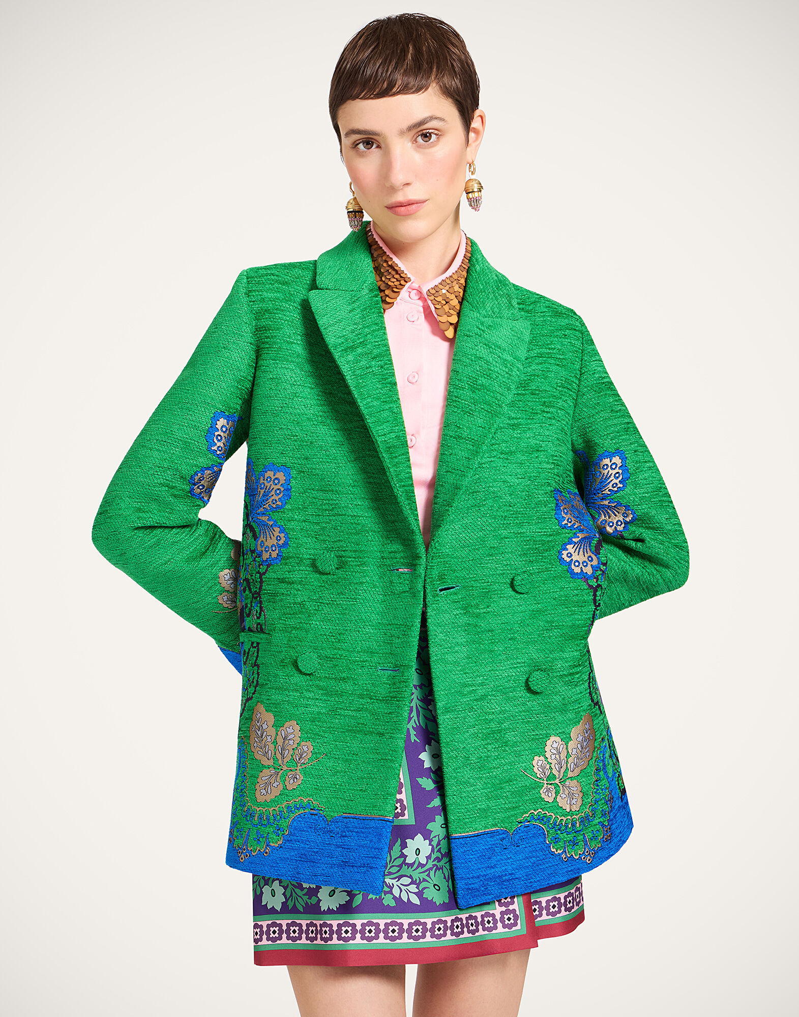 Jagger Jacket La DoubleJ: Cornucopia Placée Green JAC0148JCQ130