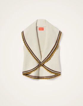 Circle Vest La DoubleJ: Solid Off White Circle Vest La DoubleJ: Solid Off White PUL0423KNI231