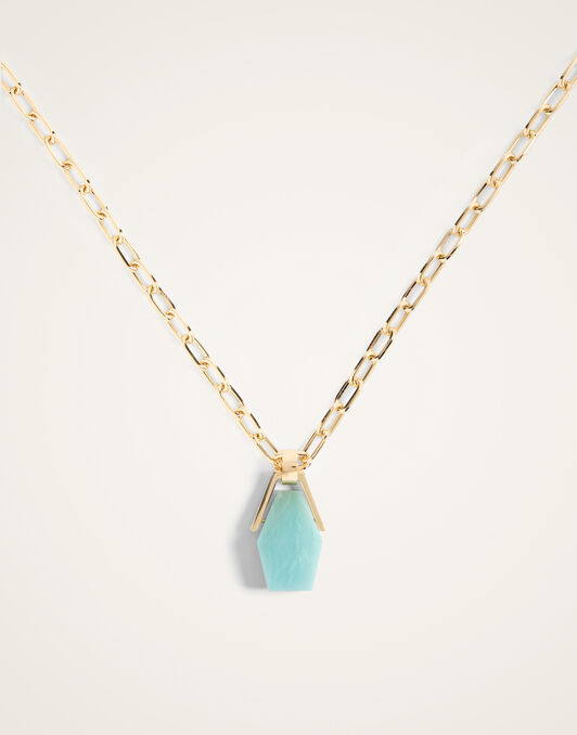 Portal Necklace La DoubleJ: 24K Gold Plate & Amazonite Portal Necklace La DoubleJ: 24K Gold Plate & Amazonite NEC0021BRA003
