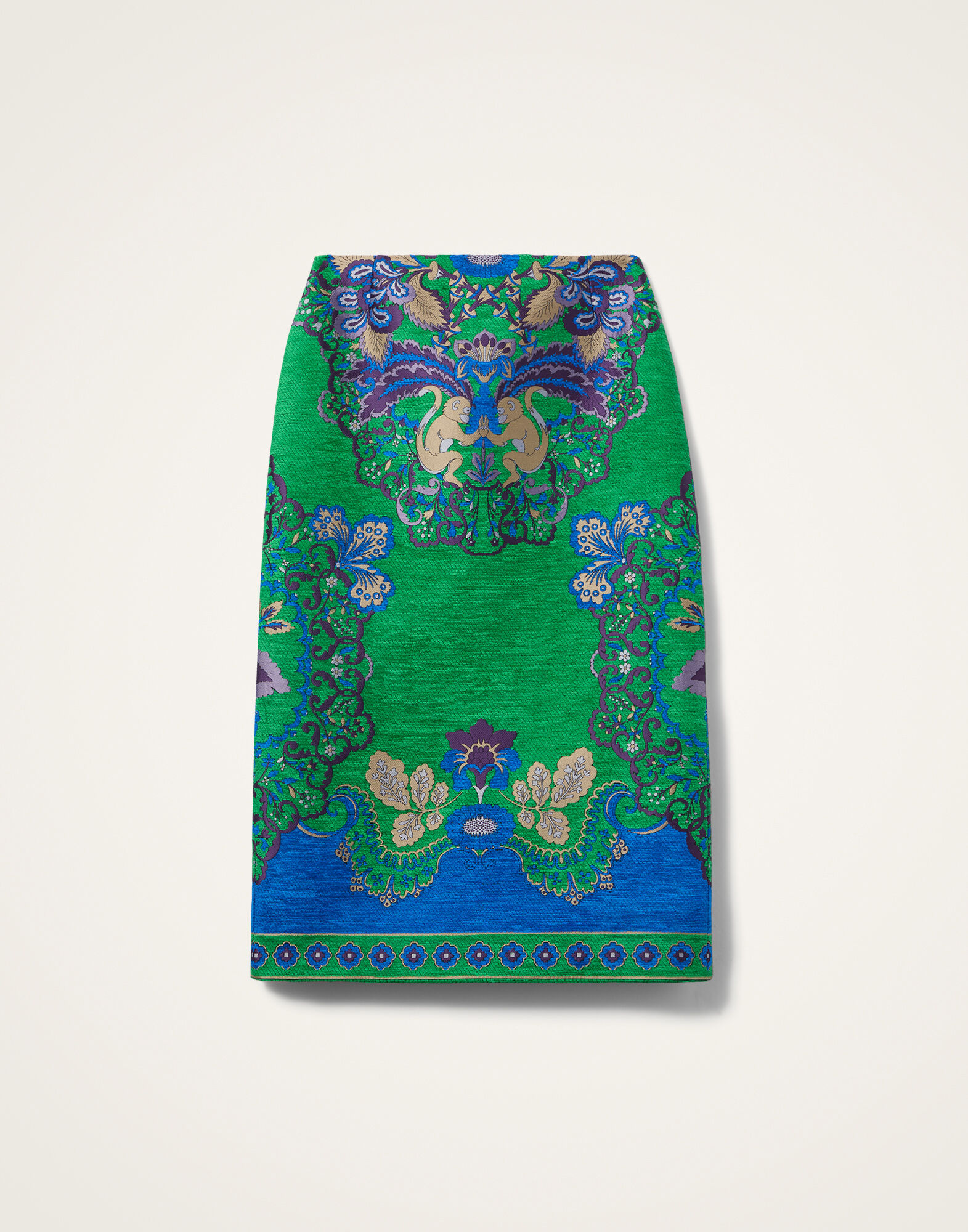 Pencil Skirt La DoubleJ: Cornucopia Placée Green Pencil Skirt La DoubleJ: Cornucopia Placée Green SKI0011JCQ130
