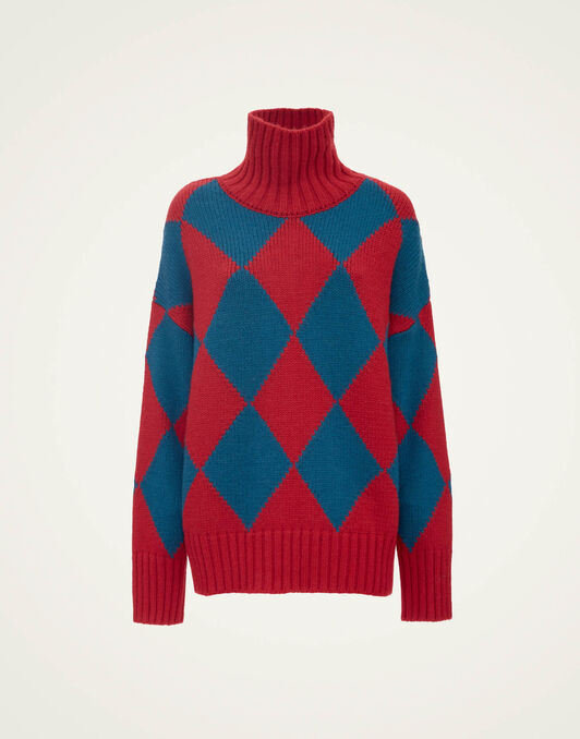 Argyle Sweater La DoubleJ: Red & Blue Argyle Sweater La DoubleJ: Red & Blue PUL0091KNI064