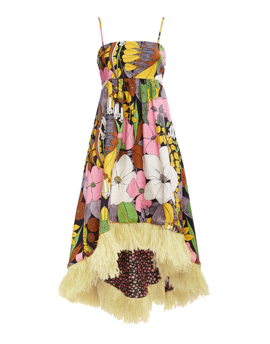 La Scala Dress (With Feathers) LaDoubleJ: Big Flower DRE0160COT005