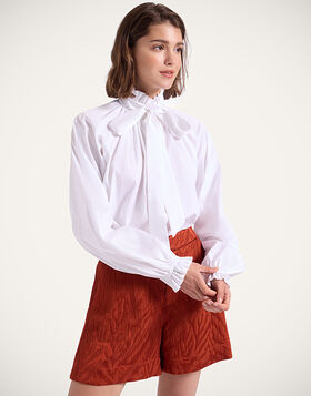 Cerere Blouse La DoubleJ: Solid White SHI0120COT064