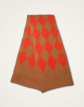 Argyle Scarf La DoubleJ: Camel Orange SCA0029KNI064