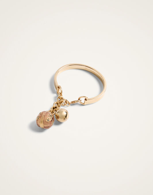 Lady Scarab Bangle La DoubleJ: 24K Gold Plate & Rhinestone Lady Scarab Bangle La DoubleJ: 24K Gold Plate & Rhinestone BAC0015MET002
