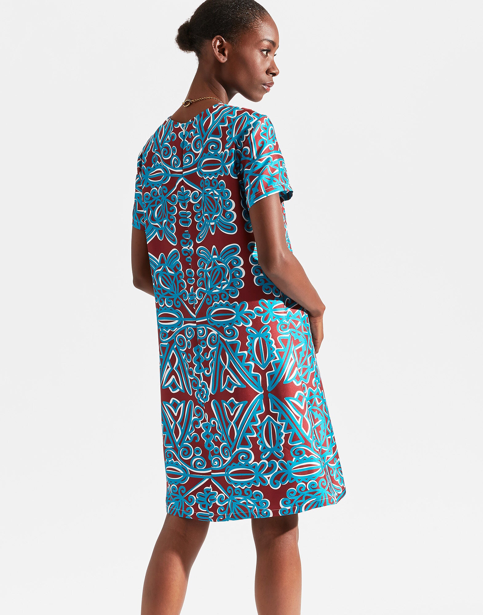 Mini Swing Dress La DoubleJ: Parnaveg Turchese Mini Swing Dress LaDoubleJ: Parnaveg Turchese DRE0963SIL006