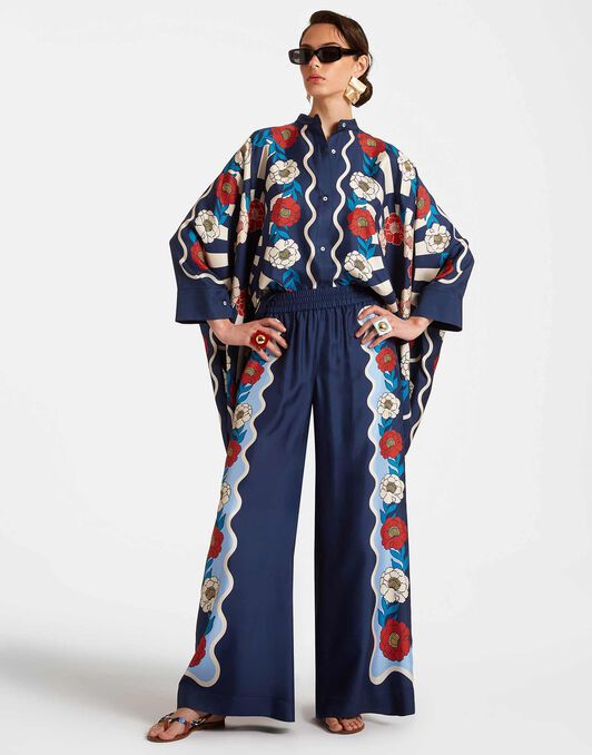 Foulard Shirt La DoubleJ: Whitsun Placée Blue Foulard Shirt La DoubleJ: Whitsun Placée Blue SHI0167LAC008