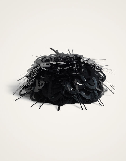 Paillette Hat La DoubleJ: Solid Black Paillette Hat La DoubleJ: Solid Black HAT0045PAI019