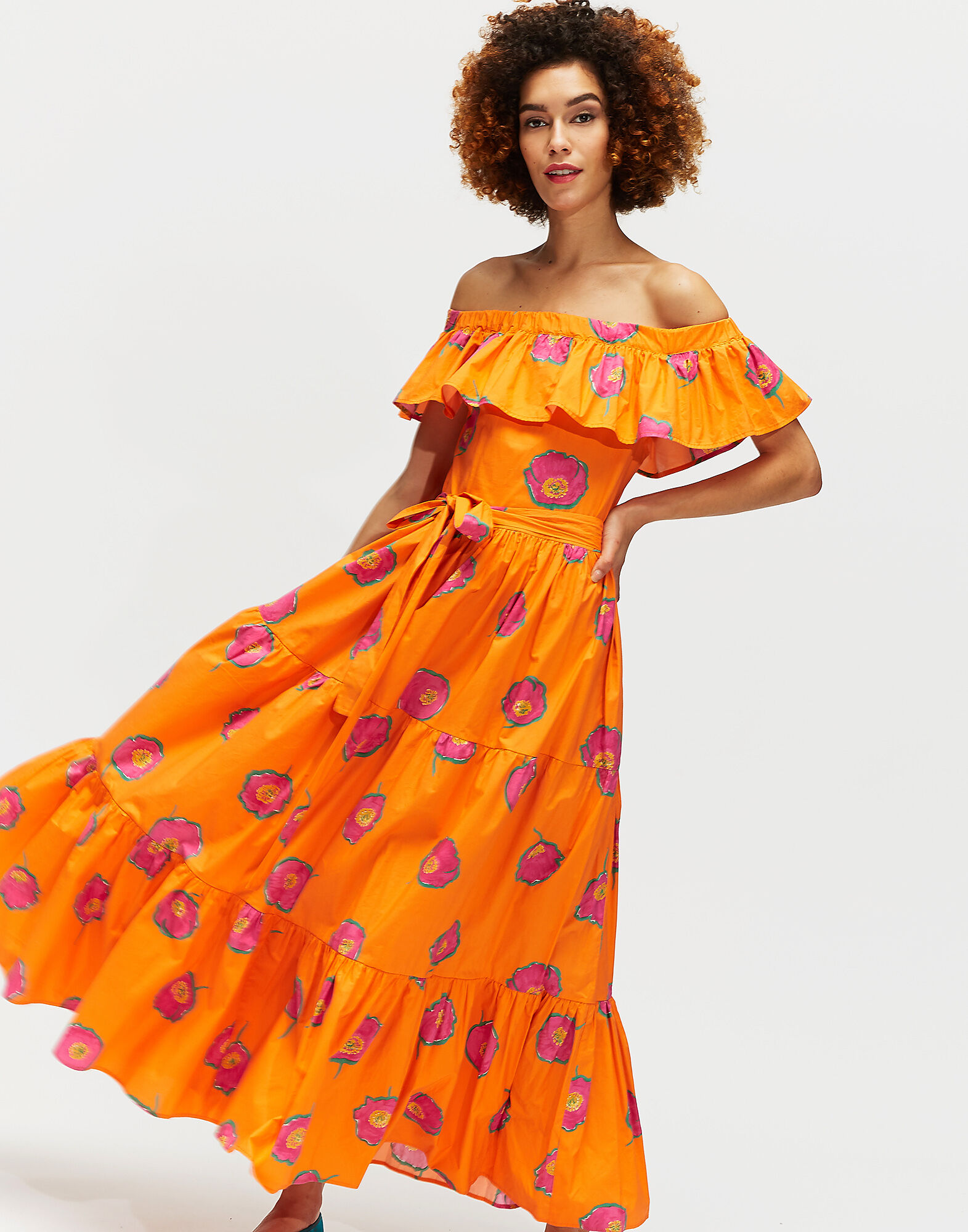 Yacht Dress La DoubleJ: Papaveri Arancio Yacht Dress LaDoubleJ: Papaveri Arancio DRE0030COT001