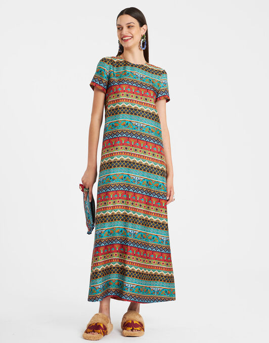 Swing Dress La DoubleJ: Giza Turquoise Swing Dress La DoubleJ: Giza Turquoise DRE0001SIL001