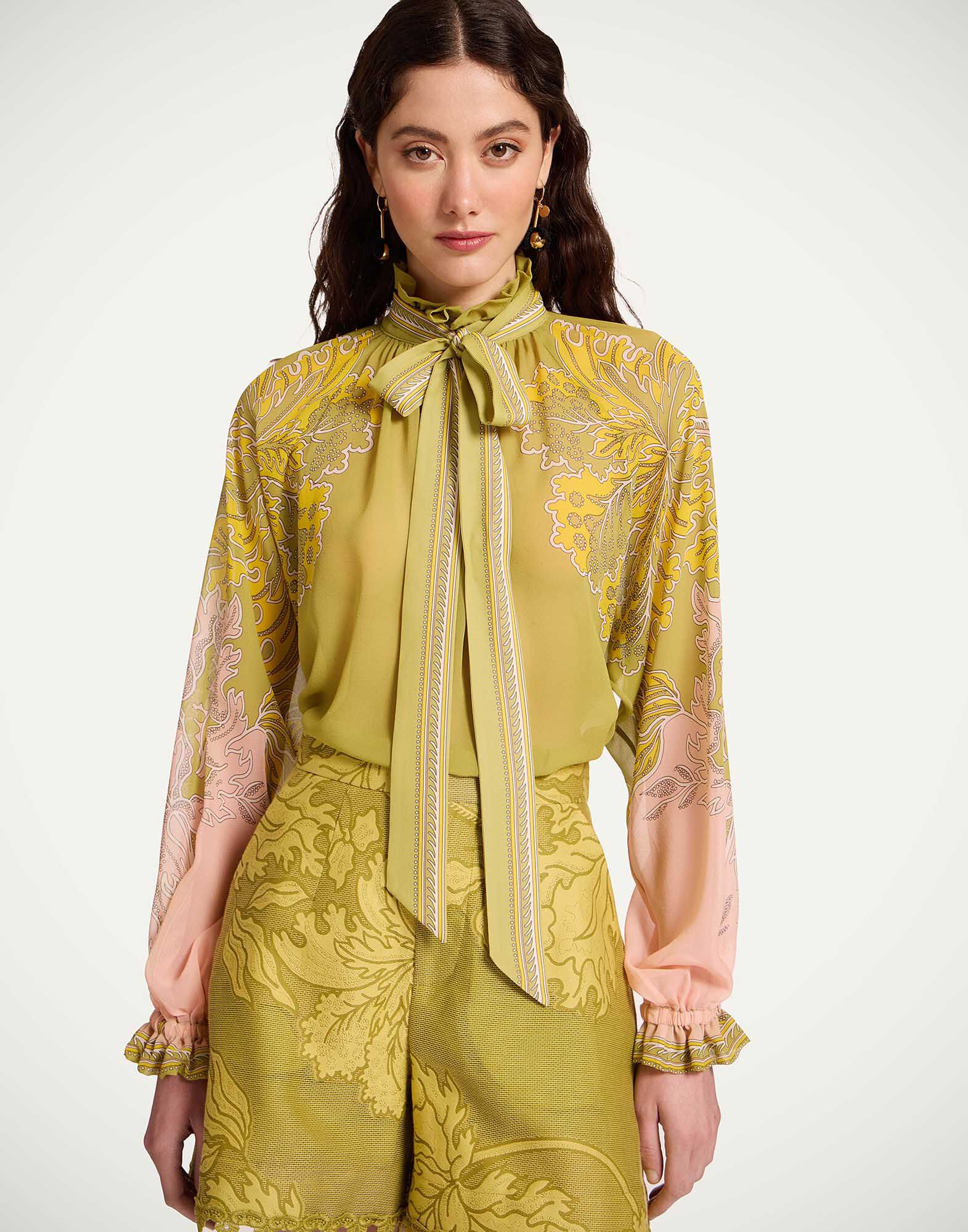 Cerere Blouse La DoubleJ: Swathe Placée Green Cerere Blouse La DoubleJ: Swathe Placée Green SHI0086SIL014