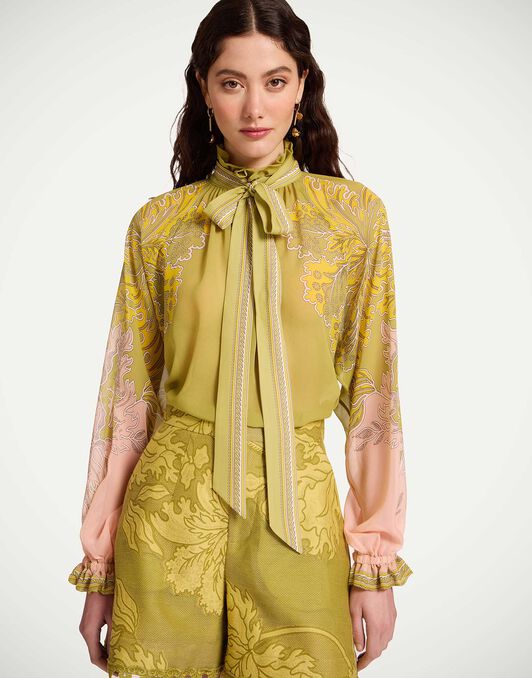 Cerere Blouse La DoubleJ: Swathe Placée Green Cerere Blouse La DoubleJ: Swathe Placée Green SHI0086SIL014