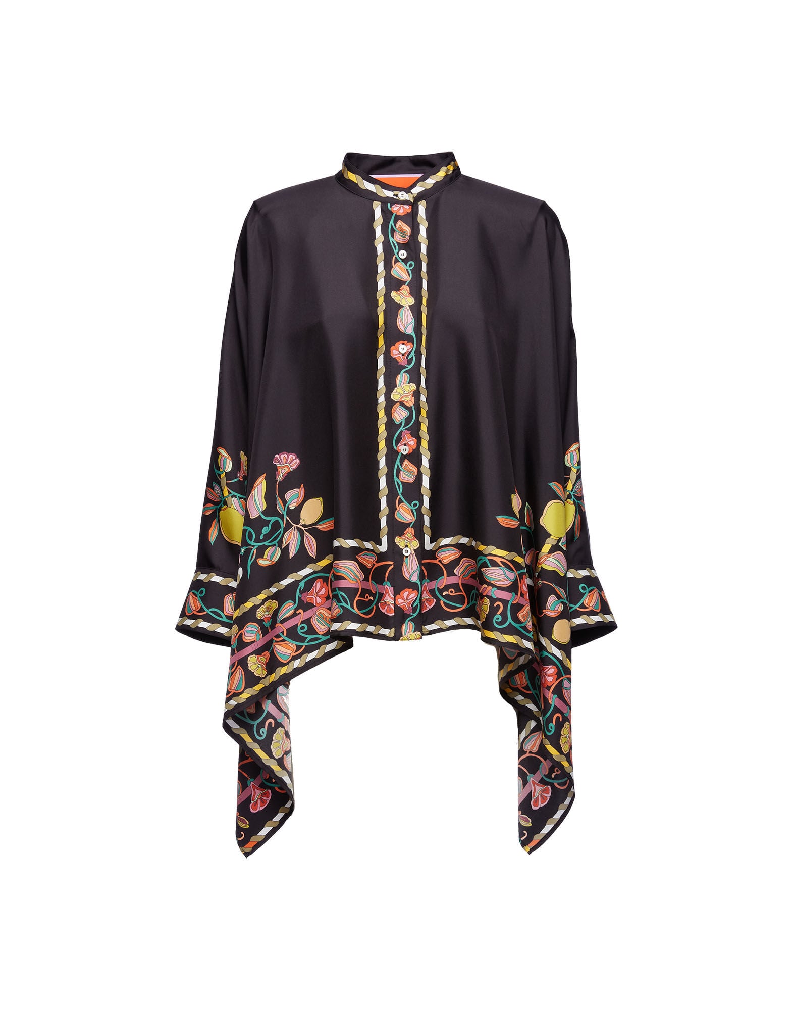 Foulard Shirt La DoubleJ: Borboni Placée Nero SHI0167LAC008