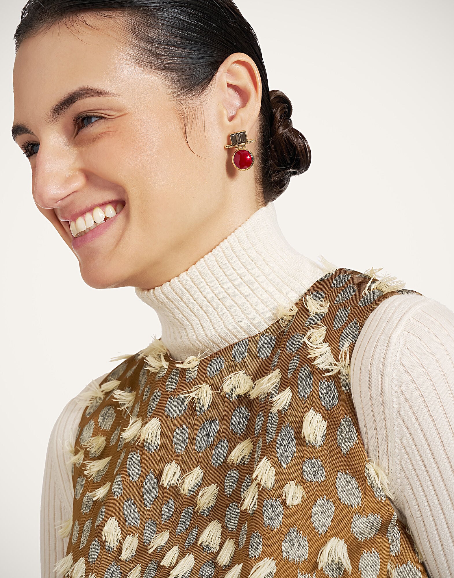 La Scala Top La DoubleJ: Spots Caramel TOP0016JCQ155