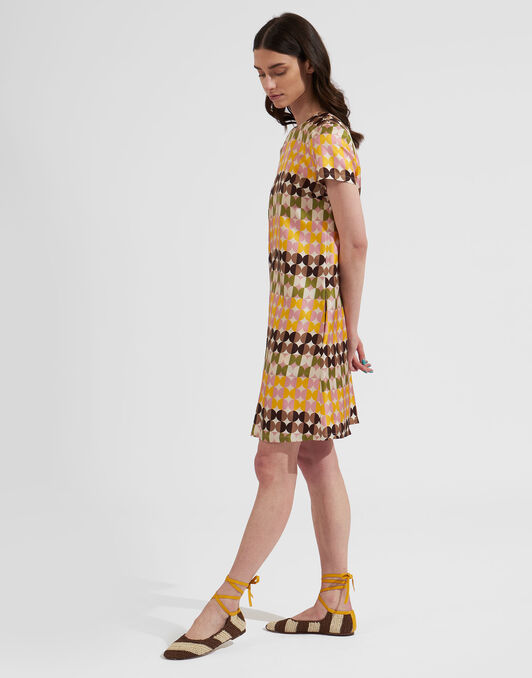 Mini Swing Dress La DoubleJ: Mezzaluna Chocolate Mini Swing Dress La DoubleJ: Mezzaluna Chocolate DRE0963SIL006