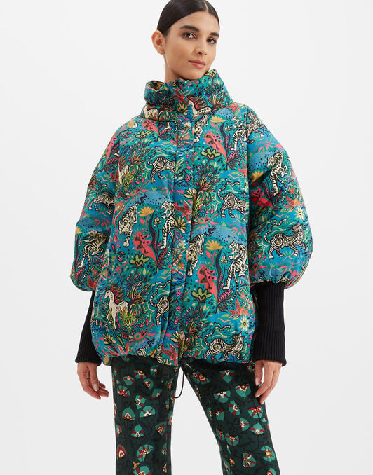 Reversible St. Moritz Jacket La DoubleJ: Tiger Tiles Reversible St. Moritz Jacket La DoubleJ: Tiger Tiles DOW0003NYL003