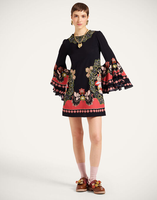 Friday Dress La DoubleJ: Cornucopia Placée Black DRE1000VIS028