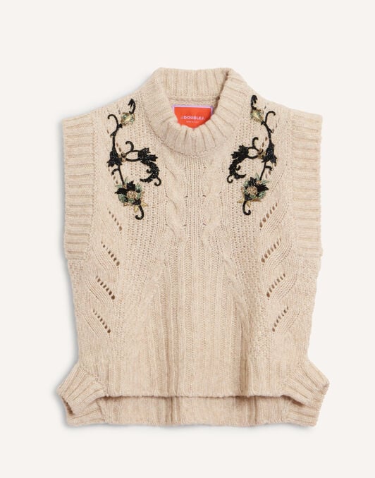 Cameo Vest La DoubleJ: Solid Ecru Cameo Vest La DoubleJ: Solid Ecru PUL0405KNI215