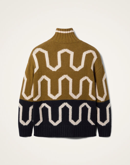Comber Turtleneck La DoubleJ: Green & Black Comber Turtleneck La DoubleJ: Green & Black PUL0225KNI134
