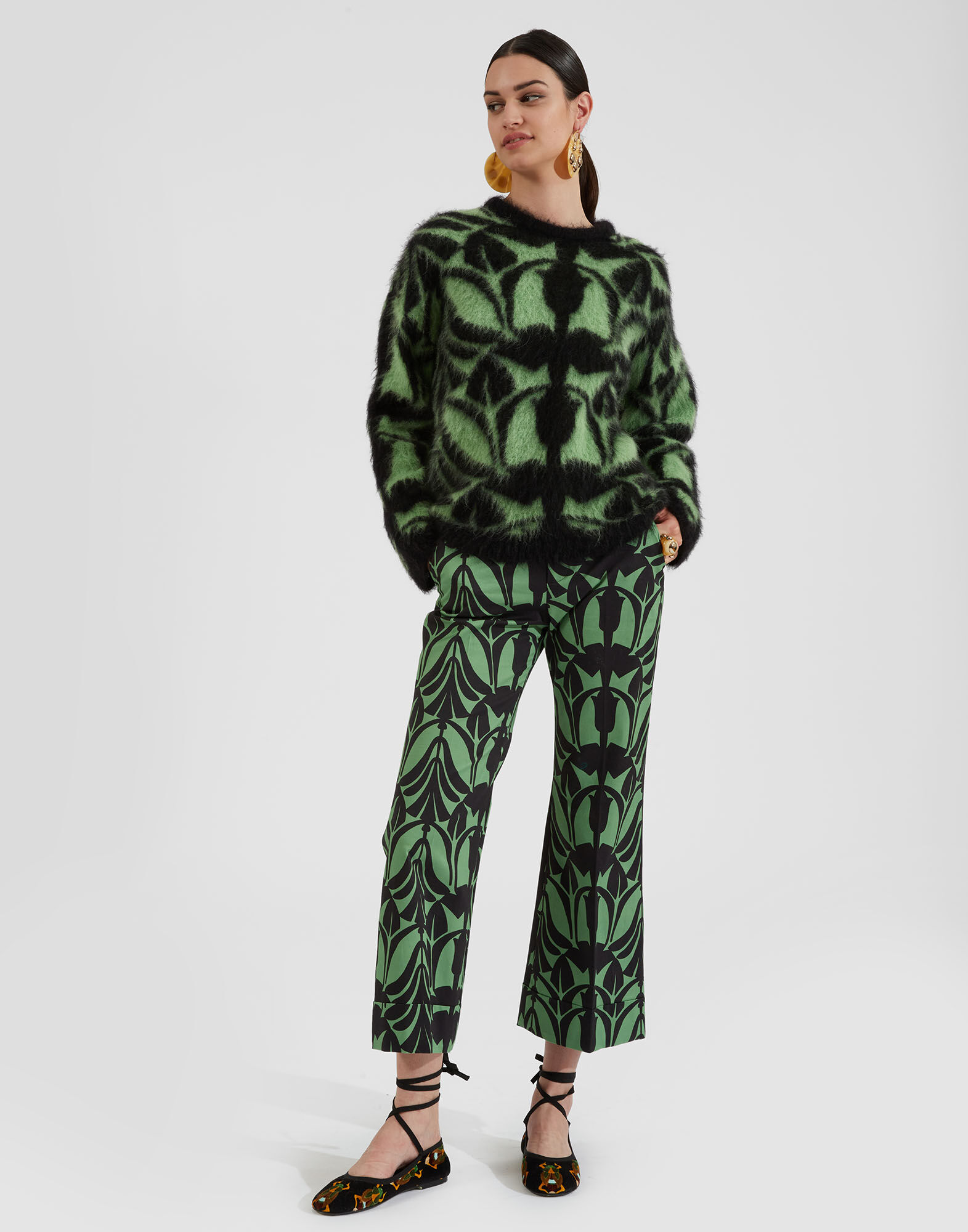 Camden Jumper La DoubleJ: Green & Black Camden Jumper La DoubleJ: Green & Black PUL0165KNI090