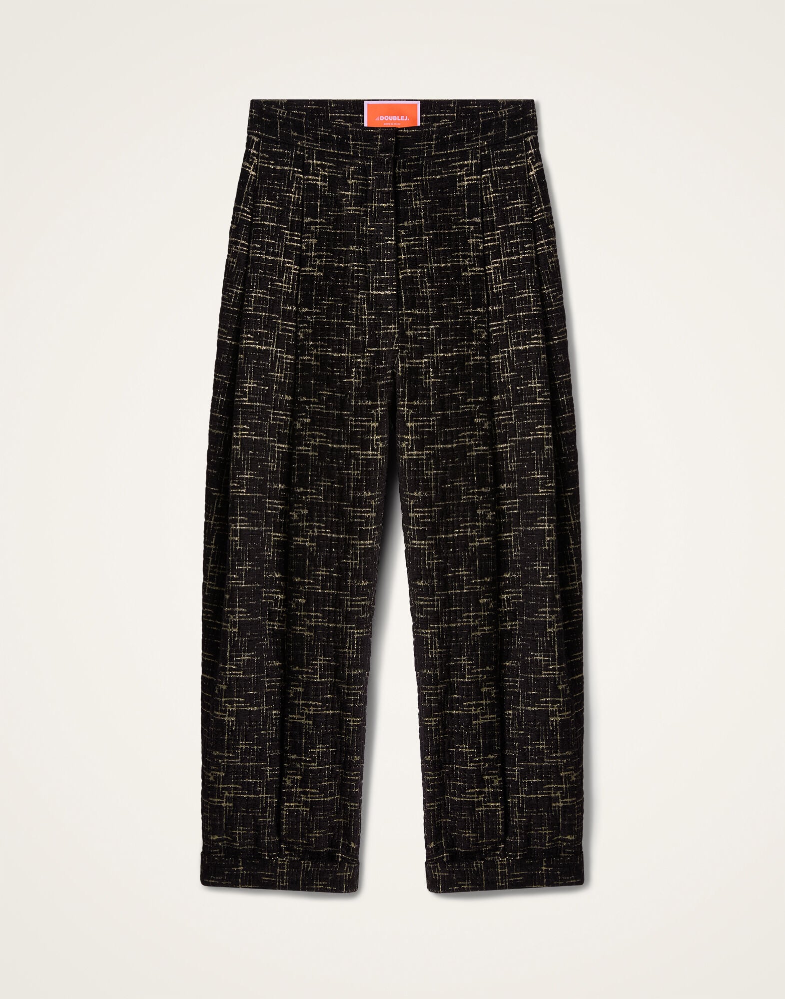Pleated Pants La DoubleJ: Bicolor Black Pleated Pants La DoubleJ: Bicolor Black TRO0214WOL040