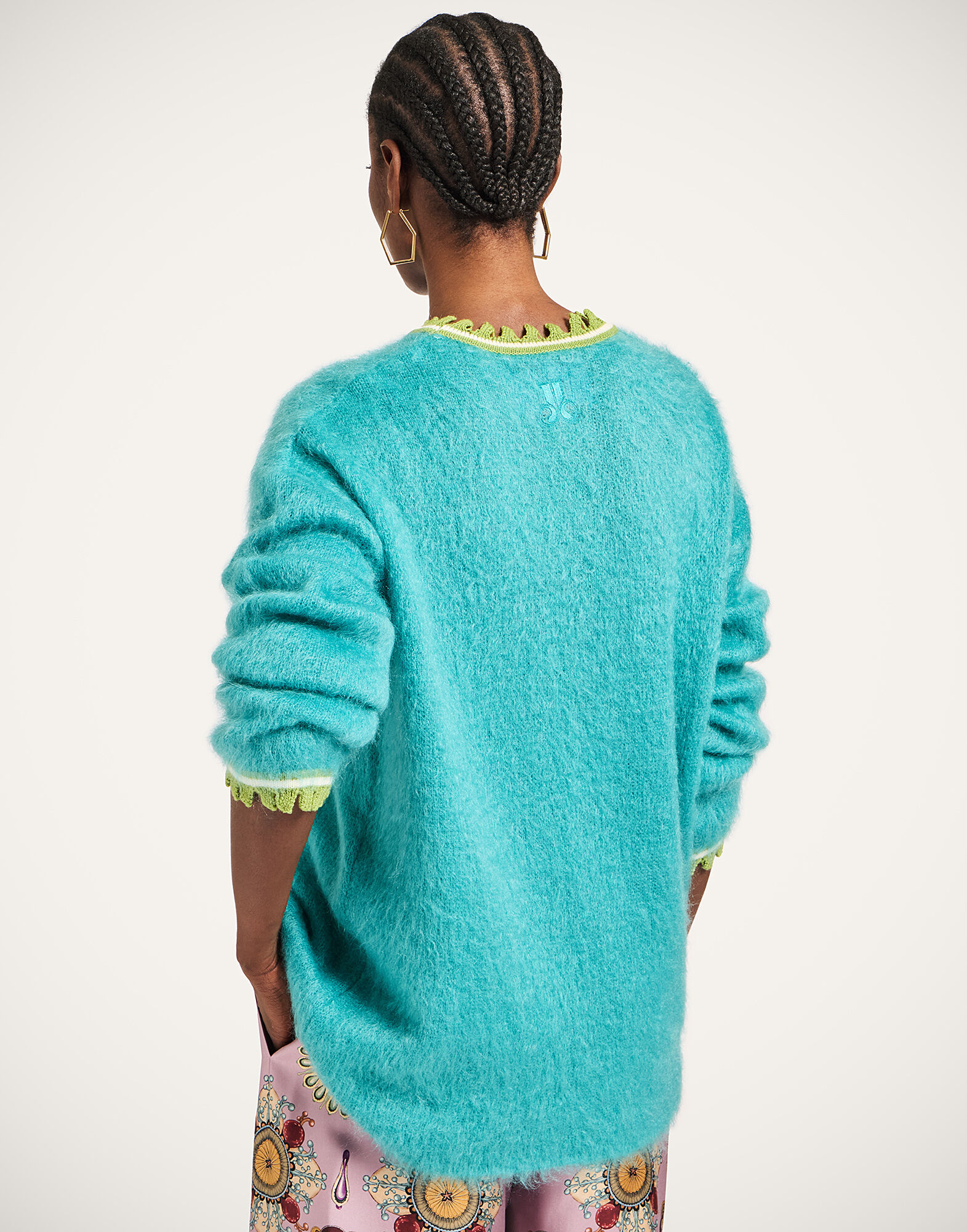 Camden Jumper La DoubleJ: Solid Turquoise PUL0165KNI170