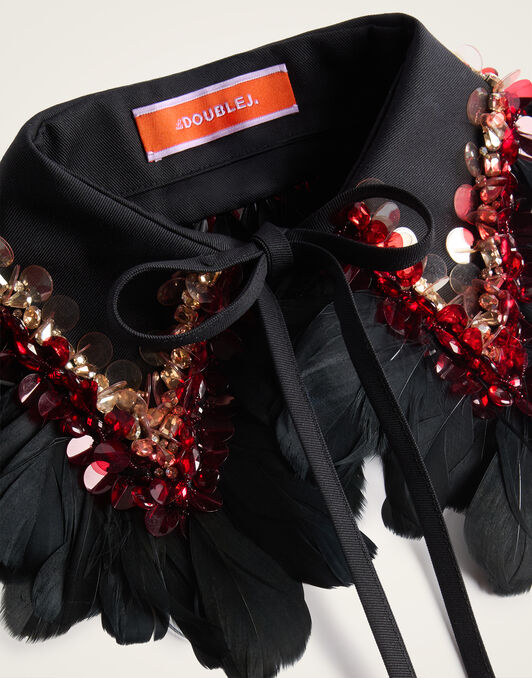 La Scala Collar La DoubleJ: Solid Black SCA0125COT101