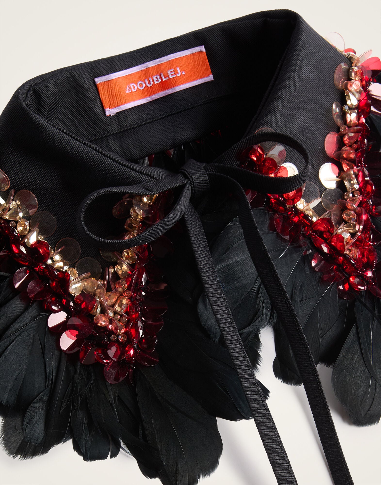La Scala Collar La DoubleJ: Solid Black SCA0125COT101