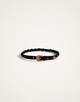 Cinch Belt La DoubleJ: Solid Black BEL0013VEL011