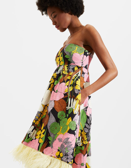 La Scala Dress (With Feathers) LaDoubleJ: Big Flower DRE0160COT005
