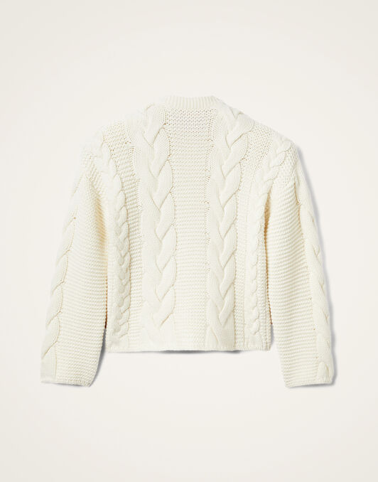 Portrait Cardigan La DoubleJ: Solid Ivory PUL0211KNI120