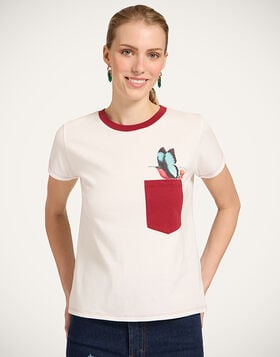 High Vibe Tee La DoubleJ: Butterbird White TSH0070JER079