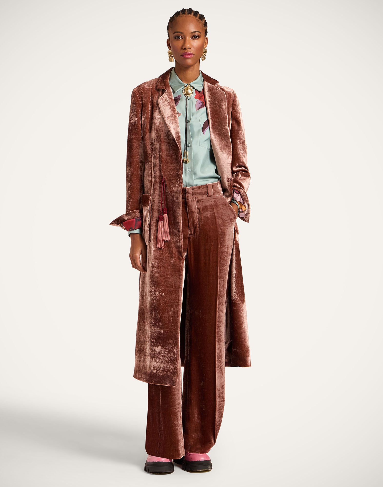 Duster Coat La DoubleJ: Solid Dusty Pink JAC0203SAB001