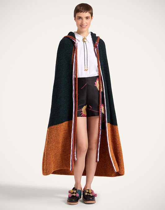 Gala Cape La DoubleJ: Color Block Dark Green & Rust Gala Cape La DoubleJ: Color Block Dark Green & Rust JAC0185KNI188