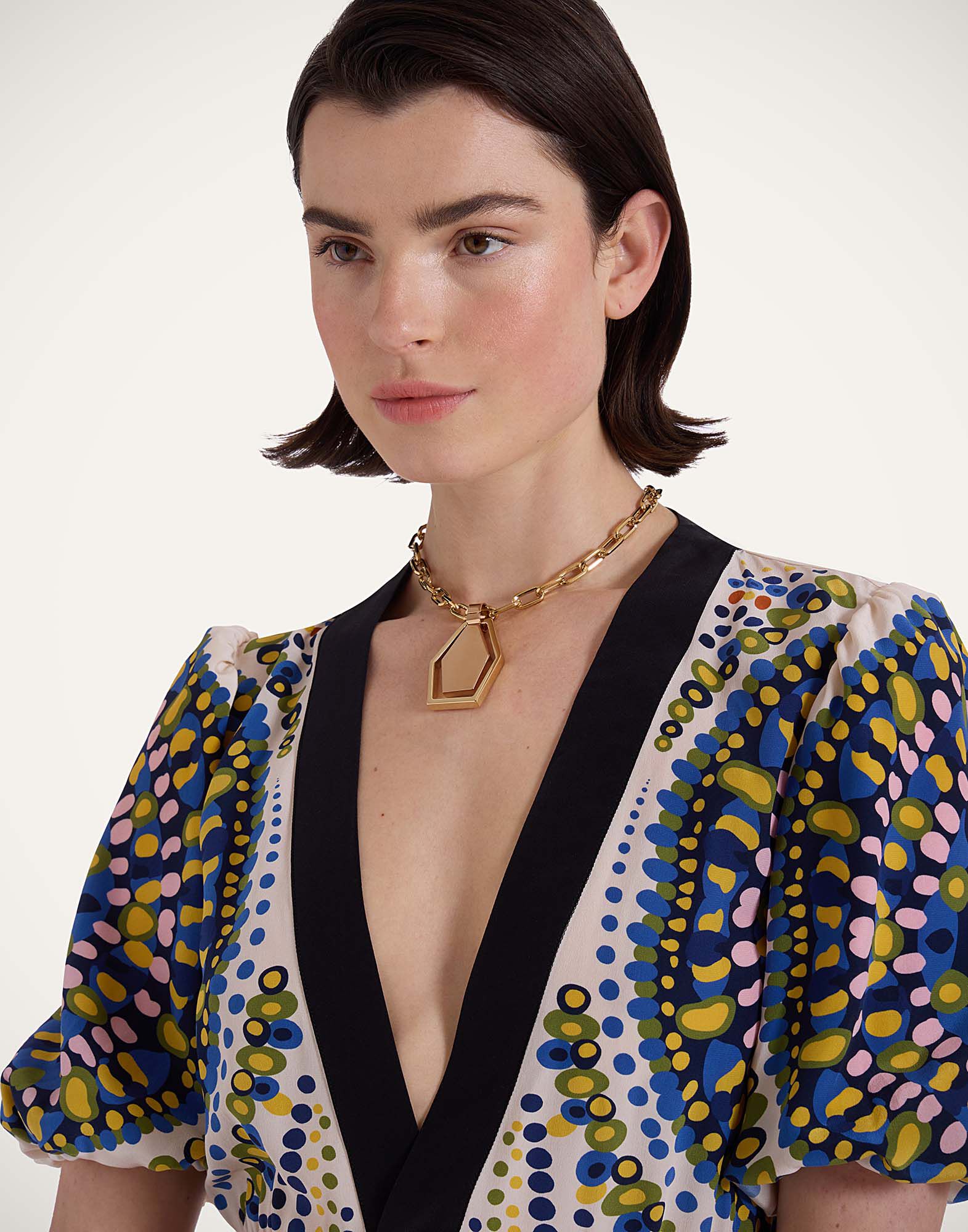 Swinging Portal Necklace La DoubleJ: 24k Gold Plate Swinging Portal Necklace La DoubleJ: 24k Gold Plate NEC0022BRA003