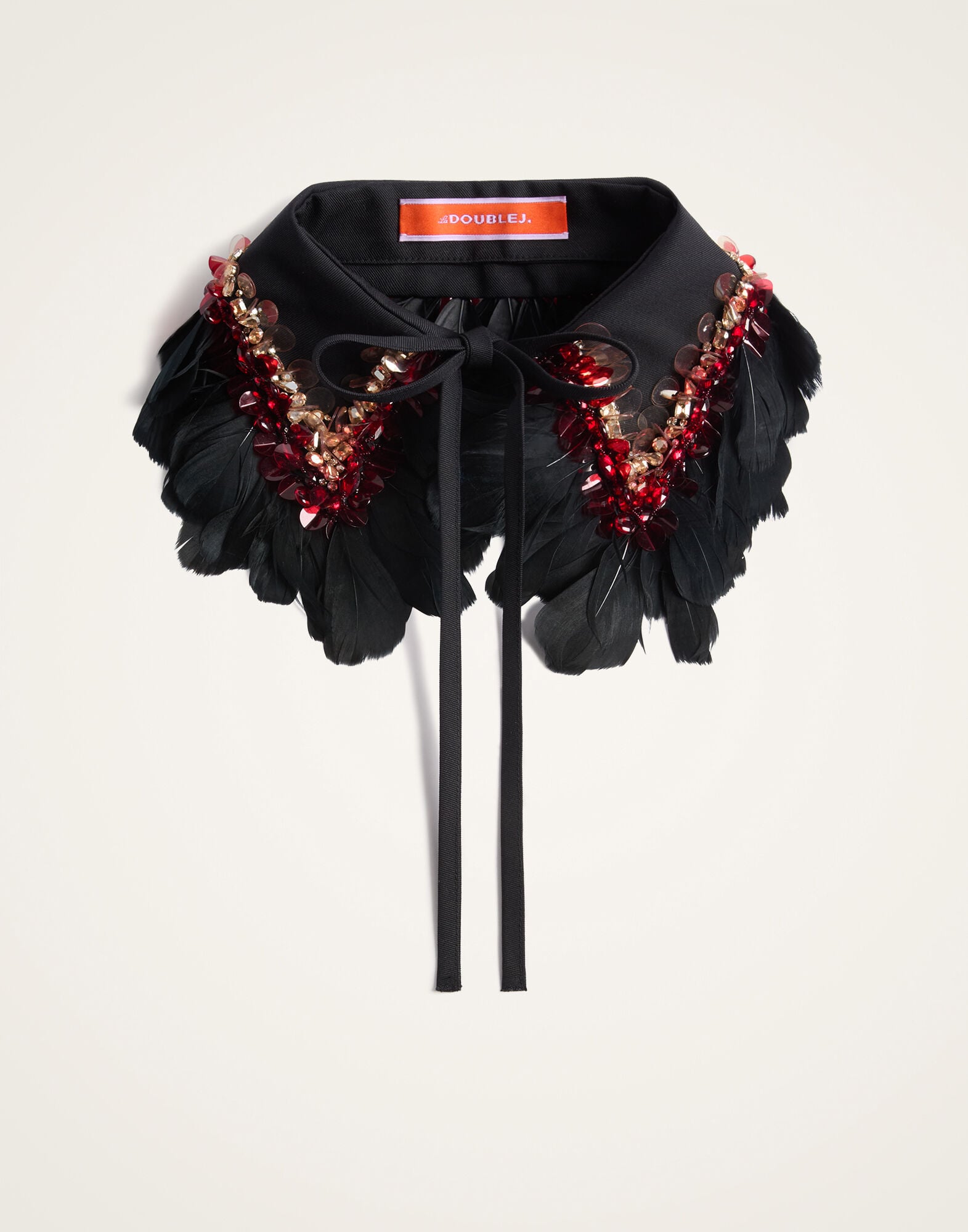 La Scala Collar La DoubleJ: Solid Black SCA0125COT101