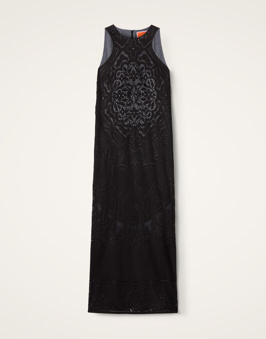 Lacey Racer Dress La DoubleJ: Solid Black DRE0802EMB064