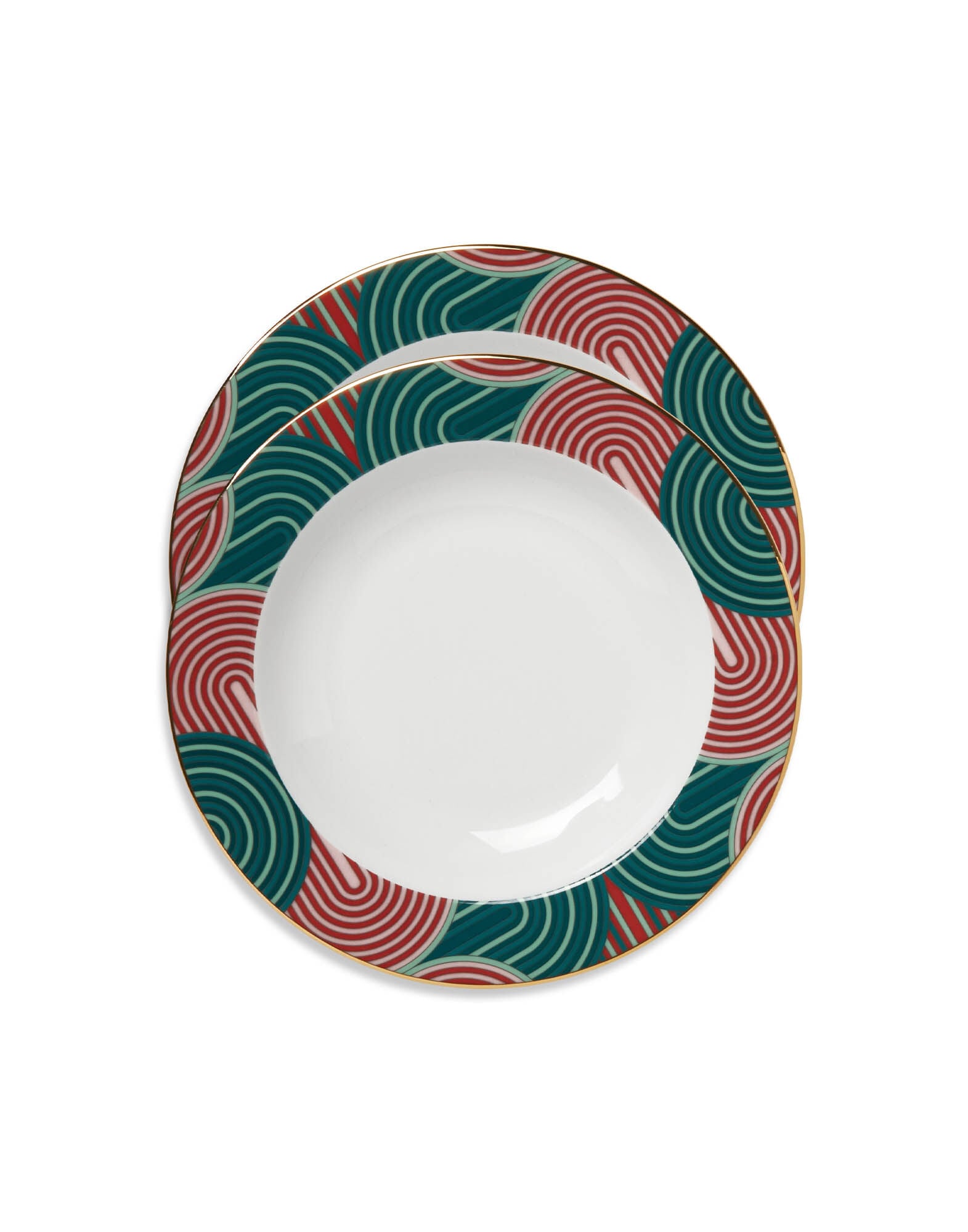 Soup Plates Set Of 2 La DoubleJ: Slinky Green Soup Plates Set Of 2 La DoubleJ: Slinky Green SOU0002CER001