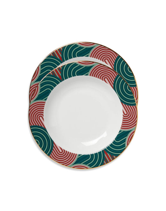 Soup Plates Set Of 2 La DoubleJ: Slinky Green Soup Plates Set Of 2 La DoubleJ: Slinky Green SOU0002CER001