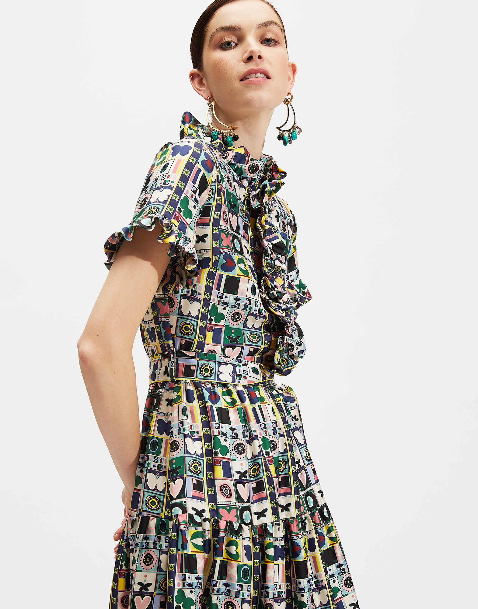 Long And Sassy Dress LaDoubleJ: Francobollo DRE0017SIL001